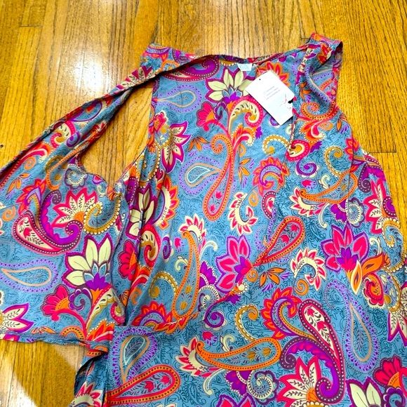 Silky faux wrap top - Picture 5 of 6